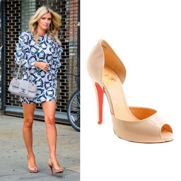 Christian Louboutin Madame Claude Nude Peep Pump - Picture 12 of 13